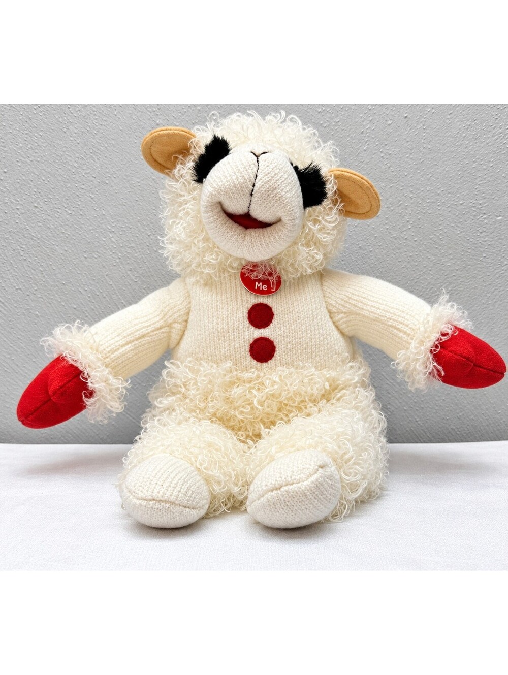 Vintage Shari Lewis Lamb Chop Plush 11" Red Mittens Hug Me Stuffed Toy